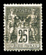 (*) N°19b, 25c Noir Sur Rose Surchargé 5 Lignes Horizontalement De SEPTEMBRE 1893, Sans Quantième, Bon Centrage, SUPERBE - 1893-1947