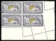 ** N°122, 2F Violet Et Jaune: Spectaculaire Variété De Piquage Oblique Par Pliage Sur Bloc De Quatre Coin De Feuille (ex - Unused Stamps