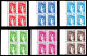 ** N°1965b/1979b, Sabine, Série Complète Sans Phosphores En Blocs De Quatre Bdf, Les 15 Valeurs TTB (signés Calves/certi - Unused Stamps