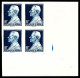 ** N°302/306, Prince Louis II, La Série Non Dentelée En Blocs De 4 Cdf. TB  Qualité: **  Cote: 360 Euros - Unused Stamps