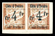 * Colis-Postaux N°11A/B, 4f Sur 60c, Type XVI Et XVII Se Tenant En Paire Coin De Feuille. SUPERBE. R. (signé Calves/cert - Ongebruikt