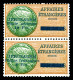 ** JERUSALEM N°1a, 10f Orange Et Vert Tenant à 6f Orange Et Vert (Poste N°1), Quasi **, Fraîcheur Postale, 15 Paires émi - Autres & Non Classés