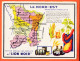 10102 ● Chromo Carte Géographique Région LE NORD-EST Petrole Kirsch Charcuterie Pub Cirage LION NOIR 10x13 - Geografia