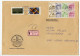 Germany, West 1981 Insured V-Label Cover; München To Worms-Abenheim; Mix Of Stamps Including A Booklet Pane - Covers & Documents