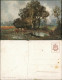 Künstlerkarte Stimmungsbild Natur Landschaft Kühe, Art Postcard 1920 - 1900-1949