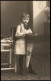 Glückwunsch Schulanfang Einschulung Kind Mit Zuckertüte 1920 Privatfoto - Retratos