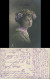Frühe Fotokunst Frauen Bildnis "Martha", Teilkolorierte AK 1910 - Personajes