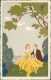 MESCHINI SIGNED 1920s HAND PAINTED POSTCARD / DIPINTA A MANO - COUPLE  - EDIT FORTUNA - N.2286 (5658) - Sonstige & Ohne Zuordnung