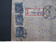 RUSSIA RUSSIE РОССИЯ STAMPS COVER 1923 4 REGISTER MAIL RIF.TAGG. (26) - Briefe U. Dokumente