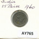 25 PAISE 1960 INDIA Moneda #AY765.E.A - Indien
