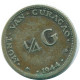 1/4 GULDEN 1944 CURACAO Netherlands SILVER Colonial Coin #NL10632.4.U.A - Curacao