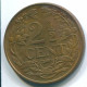 2 1/2 CENT 1965 CURACAO NÉERLANDAIS NETHERLANDS Bronze Colonial Pièce #S10217.F.A - Curaçao