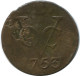 1753 UTRECHT VOC Duit NEERLANDÉS NETHERLANDS Colonial Moneda #VOC1327.12.E.A - Niederländisch-Indien