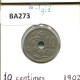 10 CENTIMES 1902 DUTCH Text BELGIEN BELGIUM Münze #BA273.D.A - 10 Cents
