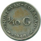 1/10 GULDEN 1948 CURACAO NÉERLANDAIS NETHERLANDS ARGENT Colonial Pièce #NL11972.3.F.A - Curacao