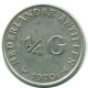 1/4 GULDEN 1970 ANTILLAS NEERLANDESAS PLATA Colonial Moneda #NL11637.4.E.A - Niederländische Antillen