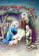 Vierge Marie Madone Bébé JÉSUS Noël Religion Vintage Carte Postale CPSM #PBB800.A - Vergine Maria E Madonne