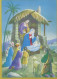 Virgen María Virgen Niño JESÚS Navidad Religión Vintage Tarjeta Postal CPSM #PBB758.A - Vergine Maria E Madonne