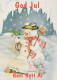 Feliz Año Navidad MUÑECO DE NIEVE Vintage Tarjeta Postal CPSM #PAZ746.A - Nouvel An