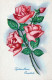 FLOWERS Vintage Postcard CPA #PKE631.A - Flores