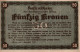 50 KRONEN 1918 Stadt Wien Österreich Notgeld Banknote #PD891 - Lokale Ausgaben