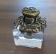 Superbe Encrier Etain Et Verre  Superb Pewter And Glass Inkwell Collector - Autres & Non Classés