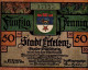 50 PFENNIG 1921 Stadt ERKELENZ Rhine UNC DEUTSCHLAND Notgeld Banknote #PB323 - [11] Emissioni Locali
