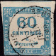 TAXE CARREE N°9 60c Bleu Oblitéré CàD - 1859-1959 Usados