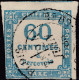 TAXE CARREE N°9 60c Bleu Oblitéré CàD - 1859-1959 Usati