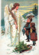 ENGEL WEIHNACHTSFERIEN Feiern & Feste Vintage Ansichtskarte Postkarte CPSM #PAH235.DE - Angeli