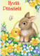PÂQUES LAPIN Vintage Carte Postale CPSM #PBO457.FR - Easter