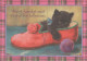 GATTO KITTY Animale Vintage Cartolina CPSM #PAM404.IT - Katten