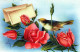FLOWERS Vintage Ansichtskarte Postkarte CPSMPF #PKG080.DE - Flowers