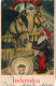 WEIHNACHTSMANN SANTA CLAUS Neujahr Weihnachten Vintage Ansichtskarte Postkarte CPSMPF #PKG321.DE - Santa Claus