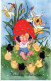 OSTERN KINDER EI Vintage Ansichtskarte Postkarte CPA #PKE346.DE - Ostern