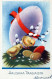 OSTERN HUHN EI Vintage Ansichtskarte Postkarte CPA #PKE091.DE - Easter