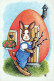 OSTERN KANINCHEN EI Vintage Ansichtskarte Postkarte CPSM #PBO396.DE - Easter