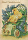 OSTERN HUHN EI Vintage Ansichtskarte Postkarte CPSM #PBO648.DE - Easter