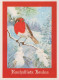 Neujahr Weihnachten VOGEL Vintage Ansichtskarte Postkarte CPSM #PBM580.DE - Nouvel An