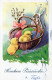 PASQUA POLLO UOVO Vintage Cartolina CPA #PKE092.IT - Ostern