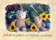 NASCERE Animale Vintage Cartolina CPSM #PBS200.IT - Bears