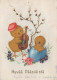 PASQUA POLLO UOVO Vintage Cartolina CPSM #PBO771.IT - Ostern