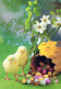 PASQUA POLLO UOVO Vintage Cartolina CPSM #PBO837.IT - Easter