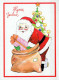 BABBO NATALE Buon Anno Natale Vintage Cartolina CPSM #PBO077.IT - Santa Claus