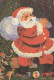 BABBO NATALE Buon Anno Natale Vintage Cartolina CPSM #PBL407.IT - Santa Claus