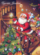 BABBO NATALE Buon Anno Natale Vintage Cartolina CPSM #PBL540.IT - Santa Claus