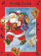 BABBO NATALE Buon Anno Natale Vintage Cartolina CPSM #PBL083.IT - Santa Claus