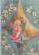 Vergine Maria Madonna Gesù Bambino Natale Religione Vintage Cartolina CPSM #PBB751.IT - Vierge Marie & Madones