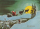 BABBO NATALE Buon Anno Natale CERVO Vintage Cartolina CPSM #PBB162.IT - Santa Claus