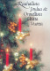 Buon Anno Natale CANDELA Vintage Cartolina CPSM #PAW340.IT - Neujahr